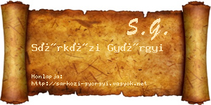 Sárközi Györgyi névjegykártya