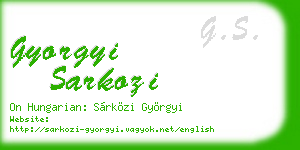 gyorgyi sarkozi business card